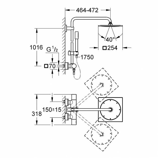 Фотография товара Grohe Rainshower F-series 27569000Gr