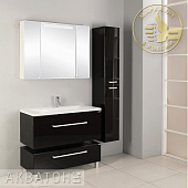 Комплект мебели 100 см, черная, Акватон Мадрид 100M с ящиком 1A126901MA950-K