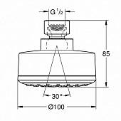 Верхний душ, хром, Grohe Tempesta Cosmopolitan 26051001