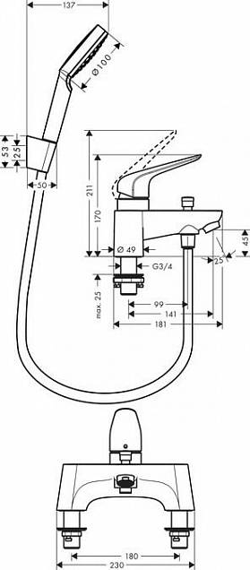 Фотография товара Hansgrohe Novus 71044000