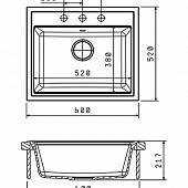 Мойка гранитная Florentinа Липси 600 антрацит 20.120.D0600.302