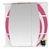 Шкаф-зеркало 80 см, розовый, правый, Misty Каролина 80 R П-Крл02080-295СвП