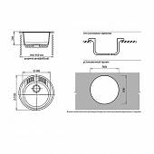 Мойка мраморная 520 мм, круглая GranFest Rondo GF-R-520 черный