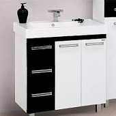 Комплект мебели 75 см, бело-черная, Misty Моника 75 П-Мон01075-2323Я-K