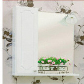 Шкаф-зеркало 60 см, белый, левый, Sanflor Ксения 60 L