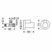 Угловой вентиль 1/2 (вентиль + накладка) Hansgrohe 13954000