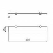 Полка стеклянная Акватон 85 1A110303XX010