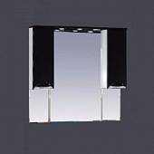 Шкаф-зеркало 105 см, черная пленка, Misty Жасмин 105 П-Жас02105-022Св