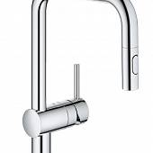 Смеситель для кухни, выдвижной П излив, хром, Grohe Minta 32322000