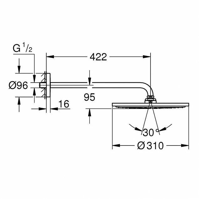 Фотография товара Grohe Rainshower 26257000Gr