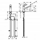 Смеситель для кухни, под сталь Hansgrohe Focus M42 71829800