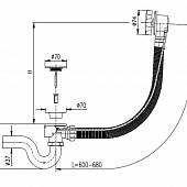 Слив перелив для ванны Slezak-RAV MD0588SM