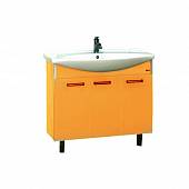 Комплект мебели напольный прямая 120 см, оранжевая, Misty Джулия 120 Л-Джу01120-1310Пр-K