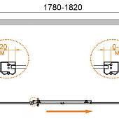 Душевая дверь в нишу 180 см, профиль бронза Cezares RETRO-BF-11-30+120+30-CP-Br