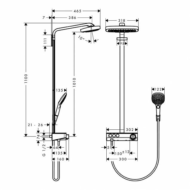 Фотография товара Hansgrohe Raindance Select 27127400