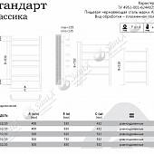 Полотенцесушитель водяной 500х796, хром Terminus Стандарт П7 500х796 4670030725325