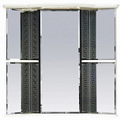 Шкаф-зеркало 60 см, белый/венге, левый, угловой, Misty Олимпия 60 L П-Оли02060-252УгЛ