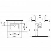 Раковина 61,5 см, черная матовая Bocchi Milano 1161-004-0126