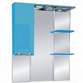 Шкаф-зеркало 75 см, голубая эмаль, левый, Misty Жасмин 75 L П-Жас02075-061СвЛ