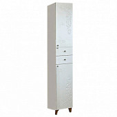Шкаф-пенал, белый фактурный, правый, Misty Вирджиния Бабочка 35 R П-Вир05035-012П