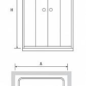 Душевая дверь в нишу 160 см, проф. хром, RGW Classic CL-10 04091016-11