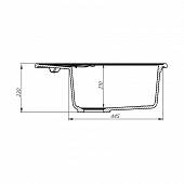 Мойка гранитная 620x500 мм, шоколад, Iddis Kitchen G K17C621i87