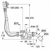 Слив перелив для ванны Grohe Talento 28939000