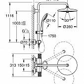 Душевая система, EcoJoy, Grohe Euphoria 260 27615002