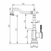 Смеситель для кухни, бронза Lemark Jasmine LM6605B