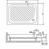 Душевой поддон 90х100 см, белый, RGW Acrylic B/CL-S 16180290-51