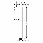 Держатель верхнего душа Hansgrohe Raindance 27389140