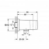 Подключение для душевого шланга с держателем Grohe Euphoria Cube 26370AL0