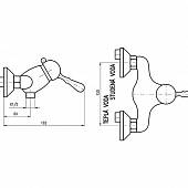Душевая система Slezak-RAV Лабэ-бронза L081.5/3SM