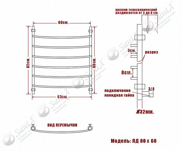 Фотография товара НИКА Arc ЛД ЛД 80/60 бел гл