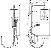 Душевая система, EcoSmart, Hansgrohe Vernis Blend 26099000