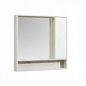 Зеркальный шкафчик 100 см, белый глянец/дуб крафт, Акватон Флай 1A237802FAX10