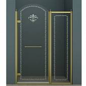 Душевая дверь в нишу 100 см, профиль бронза, левая, Cezares RETRO-B-11-100-CP-Br-L