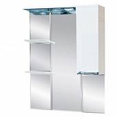 Шкаф-зеркало 80 см, белая эмаль, правый, Misty Жасмин 80 L П-Жас02080-011СвП