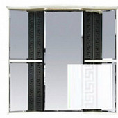 Шкаф-зеркало 60 см, белый фактурный, правый, угловой, Misty Олимпия 60 R П-Оли02060-012УгП