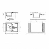 Мойка мраморная 680*500 мм GranFest Standart GF-S-680L черный