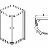 Душевой уголок 90х90 см, стекло шиншилла, RGW Classic CL-51 04095199-51