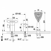 Смеситель для ванны с душевым набором Lemark Mars LM3545C