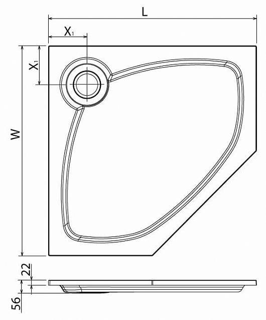 Фотография товара Cezares Tray TRAY-S-P-100-56-W