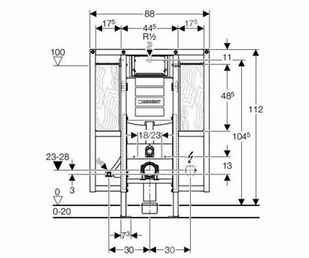 Фотография товара Geberit Duofix 111.375.00.5