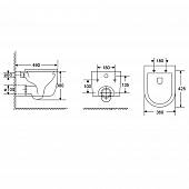 Унитаз подвесной безободковый Invisible c сиденьем SoftClose, AQUAme AQM2013PRO