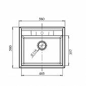 Мойка мраморная 560*500 мм GranFest Quadro GF-Q-561 песочный