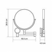 Зеркало косметическое, 17 см, с увеличением, WasserKraft K-1000