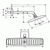 Верхний душ Hansgrohe Raindance 27371000HG