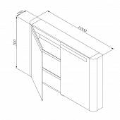Шкаф-зеркало 100 см, белый, Am.Pm Sensation M30MCX1001WG