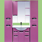 Комплект мебели 75 см, розовая пленка, 2 ящика, Misty Жасмин 75 П-Жас01075-122-K